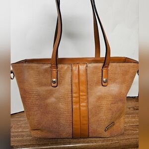 Michaela Caramel Shoulder Tote Bag